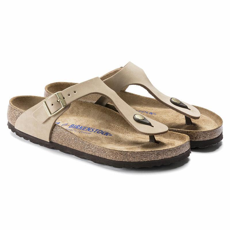 Gizeh Birkenstock Nubuck Kozene Damske Hnede | SK 102GSO